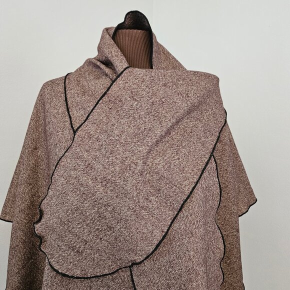 Woven Brown with Sparkles Cape with Matching Scarf, OS - Picture 1 of 7